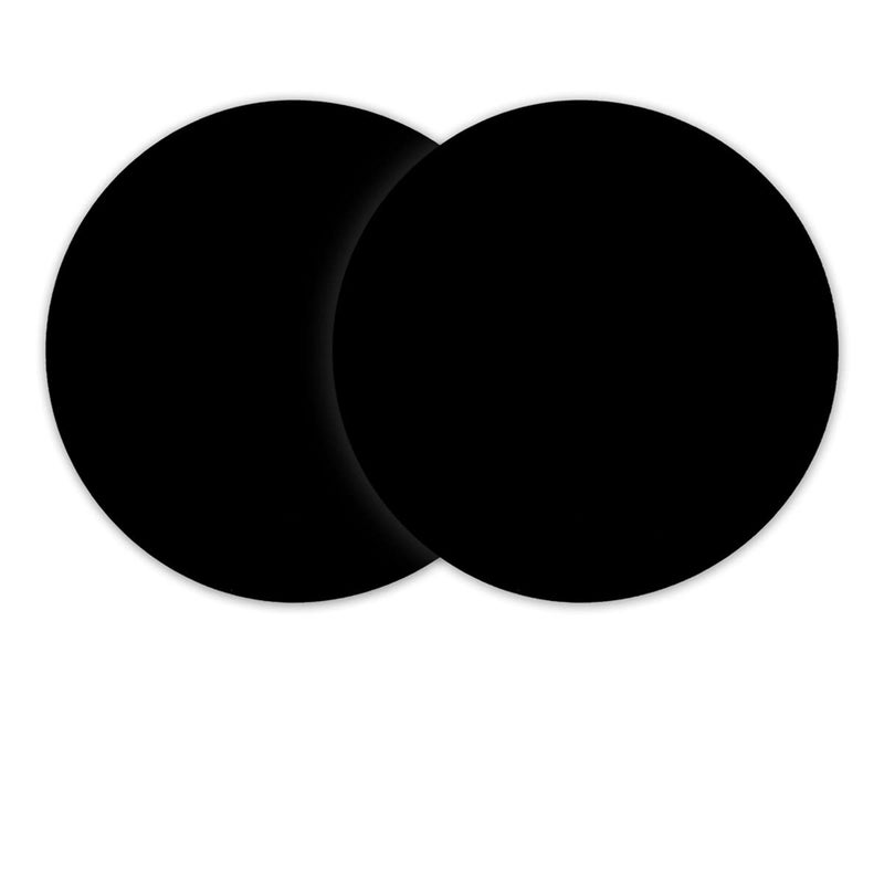 ddLUCK 2 Pack Multi-Purpose Silicone Microwave Mat, 12 Inch Non-Stick Silicone Baking Mat for Bottom of Oven, Heat Resistant - Black - Image 1